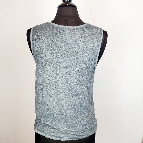 Linen Laissez Faire partial wrap blouse tie bottom - Picture 4 of 7